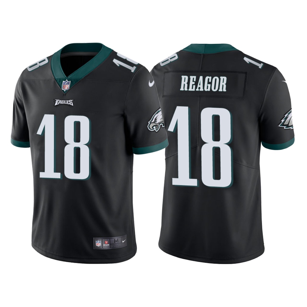 Men Philadelphia Eagles #18 Jalen Reagor Black 2020 NFL Draft Vapor Limited NFL Jersey